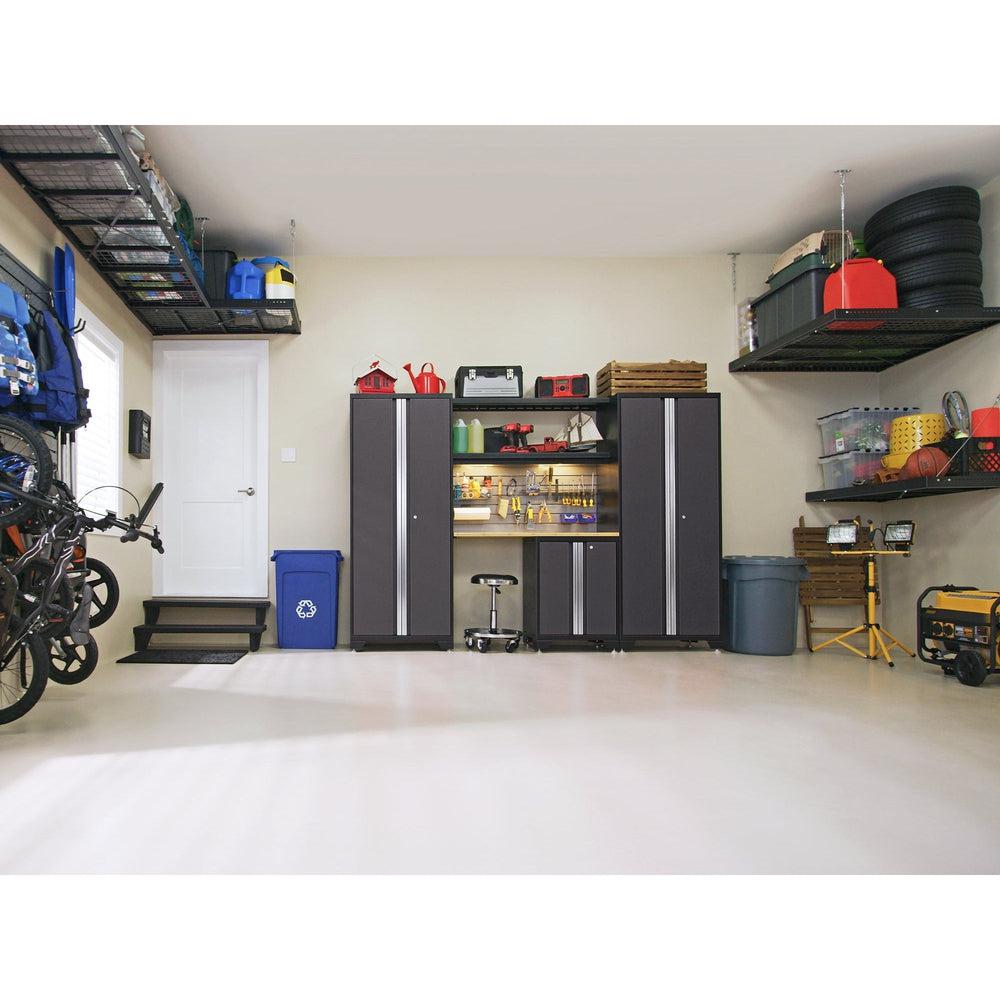 Newage Products Bold 3.0 Series Grey Multi-Use Lockers With 72" Integrated Display Shelf
