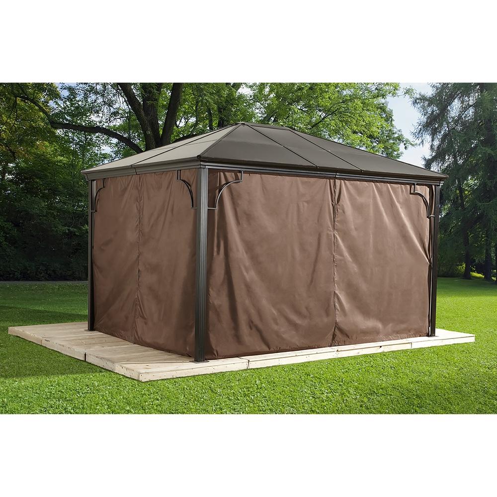 Sojag Sumatra Brown Curtains 10 x 12 Ft.