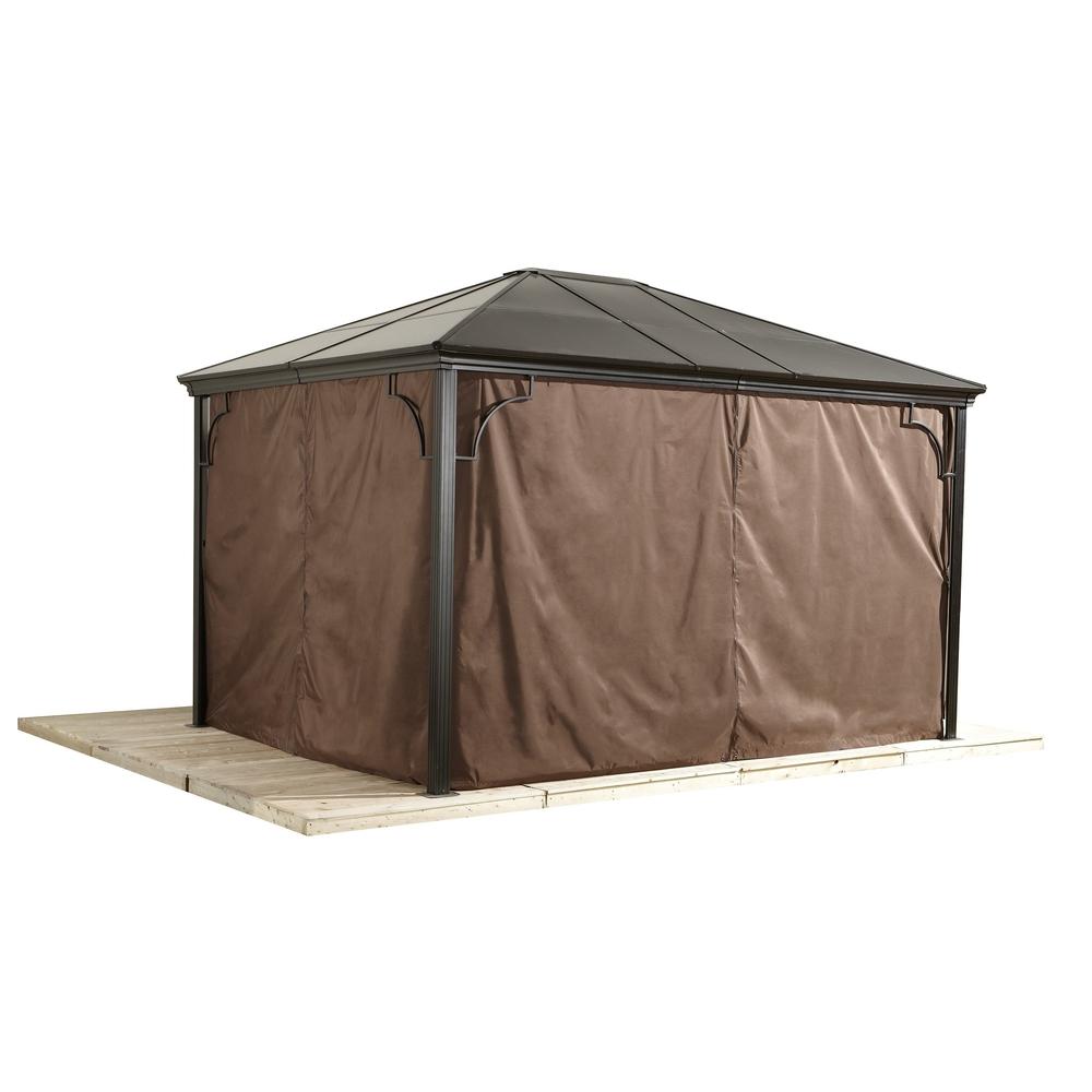 Sojag Sumatra Brown Curtains 10 x 12 Ft.