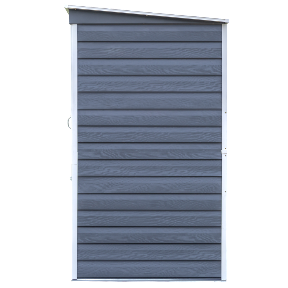 Arrow Shed-In-A-Box Steel Shed 6 x 4 Ft. In Galvanized Charcoal/Cream